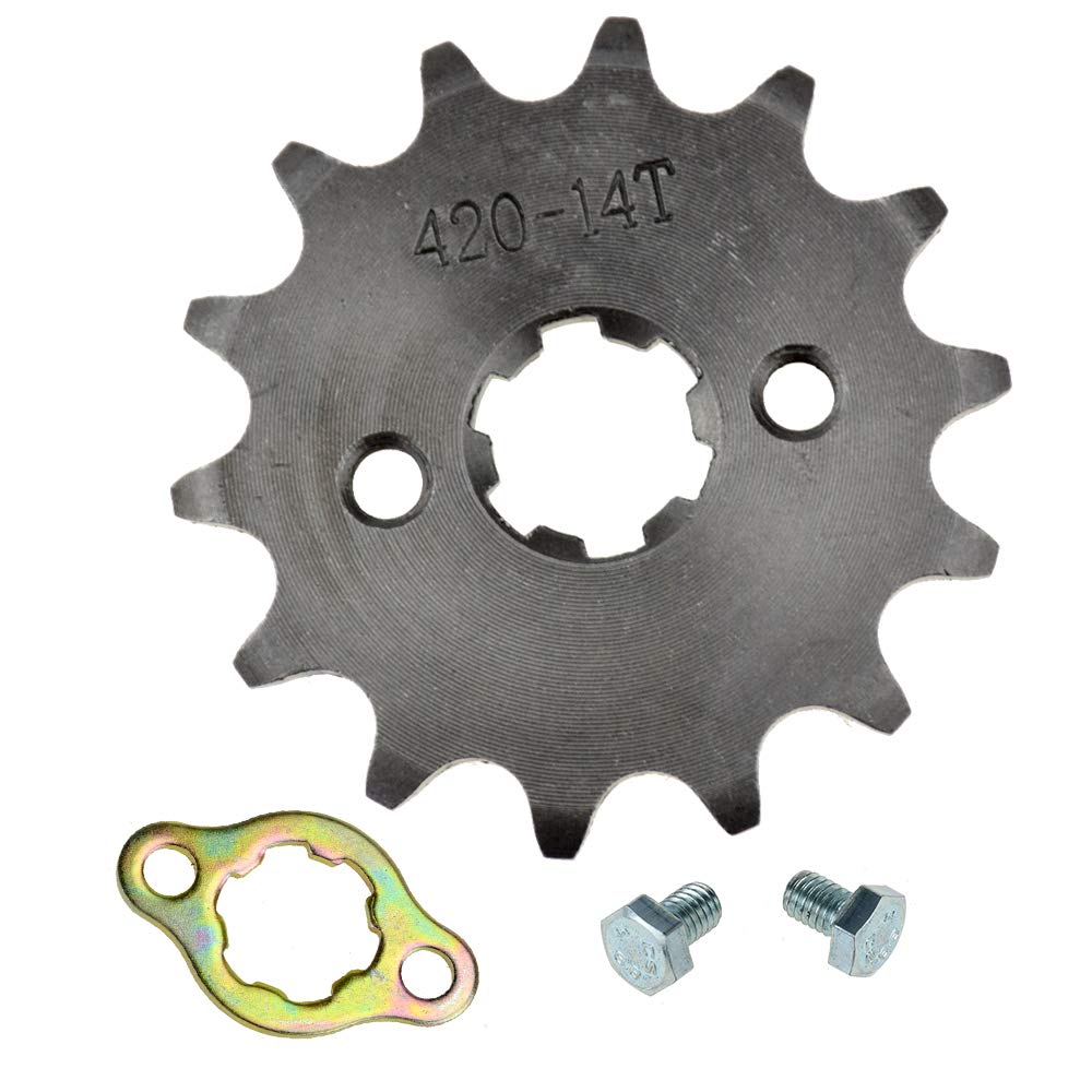 HIAORS 420 14T 17Mm Motorcycle Front Engine Sprocket For 50Cc 70Cc 110Cc 125Cc 140Cc 160Cc Z50 CT70 Speed Mini Bike TaoTao Roketa Coolster Sunl Lifan