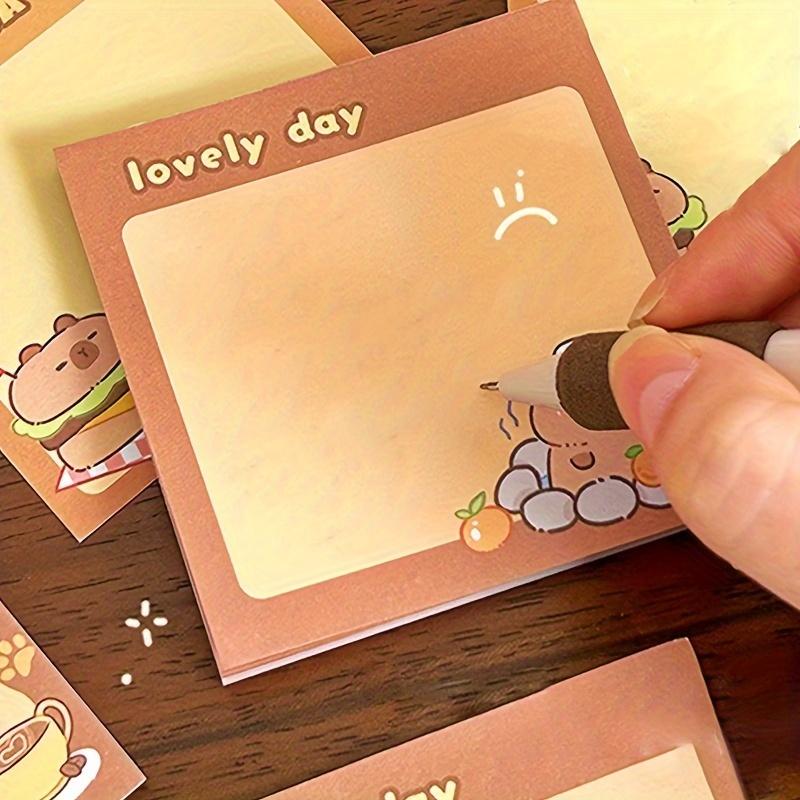 Kapibala Sticky Notes Capybara Can Tear Sticky Notes Paper Office Message Paper Creative Hand Account Foundation Material