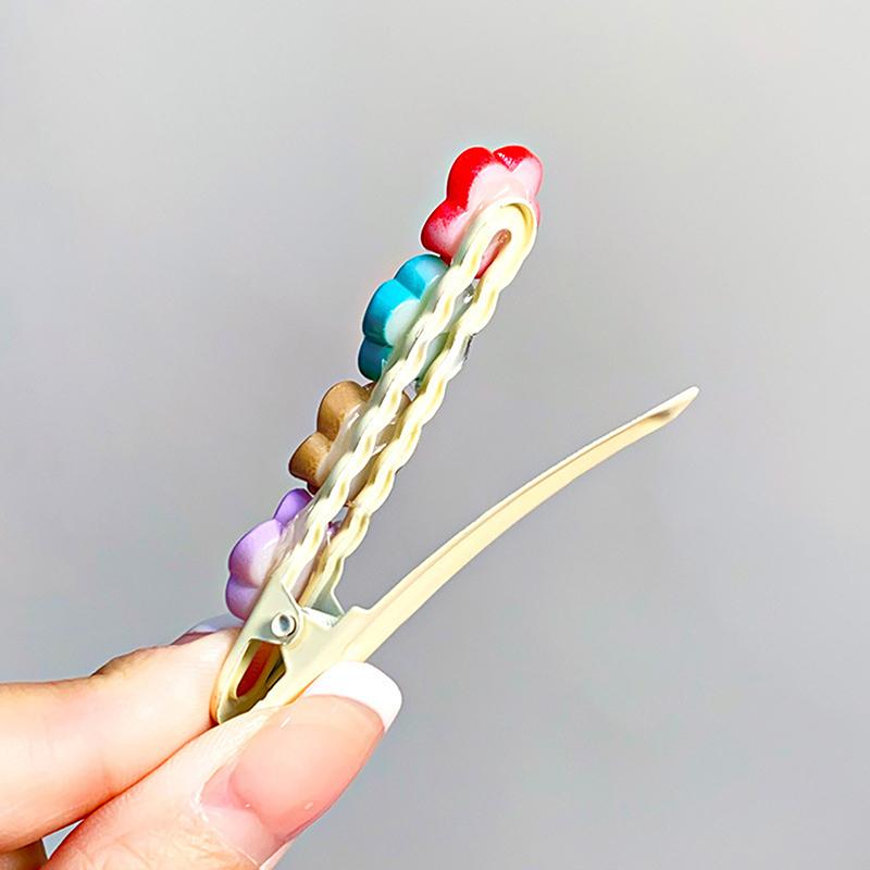 Cute Colorful Flowers Hair Clips For Women Girls  Sweet Floral Barrettes  Exquisite Hair Accessories Gifts