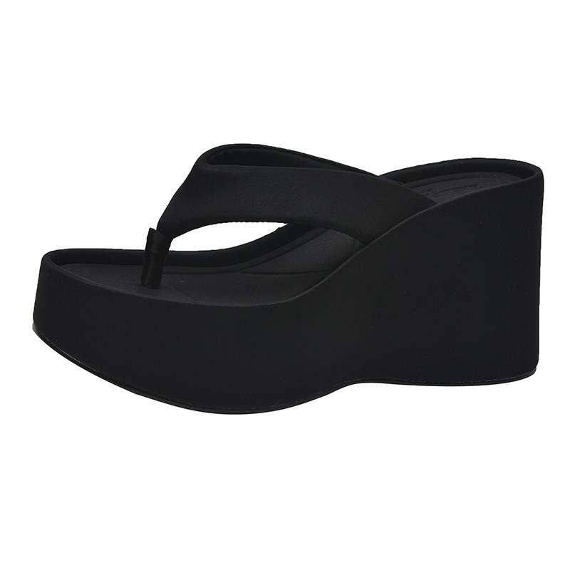 Fashion Women's Clip Toe Wedge Flip Flops 2025 Summer Chunky Platform Beach Sandals Woman Thick Sole High Heeled Slippers Slides