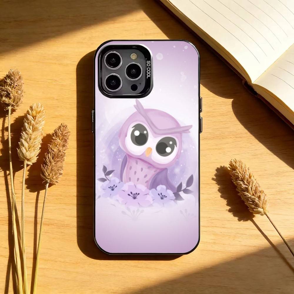 C-Cute O-Owl-WL Phone Case For iPhone17,16,15,14,13,12,11 Plus,Pro Max Black Candy silver phone case iPhone16plus