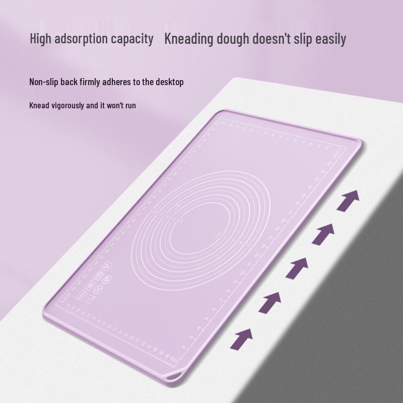 Non-Stick Silicone Kneading Mat & Thick Plastic Cutting Board Set