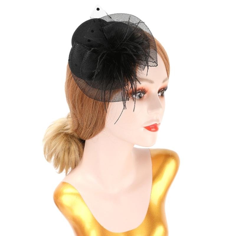 Feather Top Hat Shape Hair Clip Girls Halloween Hair Hairpins Lovely Hair Clip