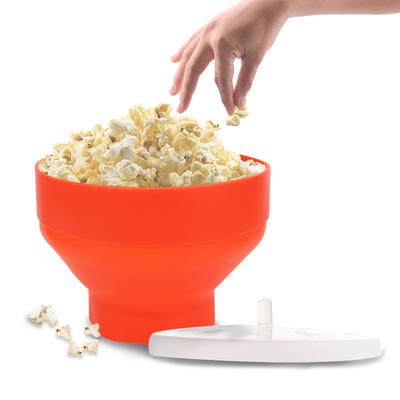 Silikon Popcorn Maker Hohe Qualität Küche Einfache Werkzeuge Faltbar Chips Obstschale DIY Mikrowellen Popcorn Schüssel Eimer