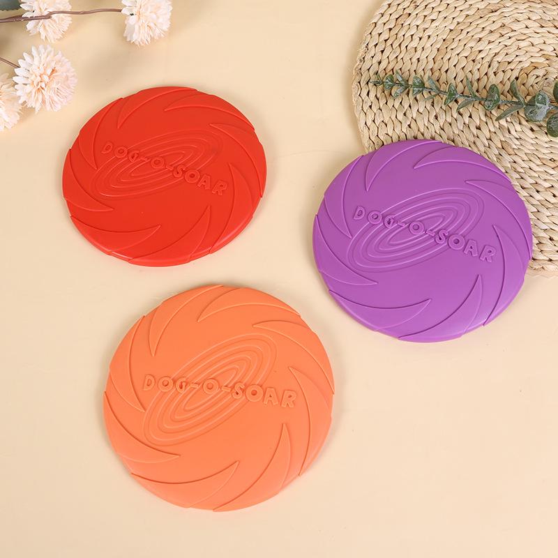 Silicone Floating Dog Frisbee Toy - Interactive & Bite-Resistant for Training and Teeth Grinding
