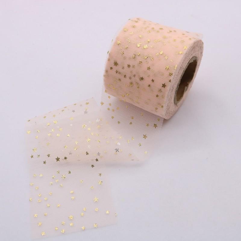 Радужная лента из тюля с сердечками для рукоделия, подарков, упаковки, декоративные ленты, любовь, звезды, кружево, рождественский декор