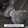 Almohadas Universales de Lujo con Diamantes de Imitación Brillantes para Reposacabezas de Coche, con Lazo, Cojín de Soporte Lumbar para Respaldo de Asiento, Interior de Automóvil
