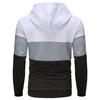 Large Size Men's Hooded Pullovers Checkered Color Blocking Sweatshirt Retro Jacquard Casual Sports Hoodie for Men