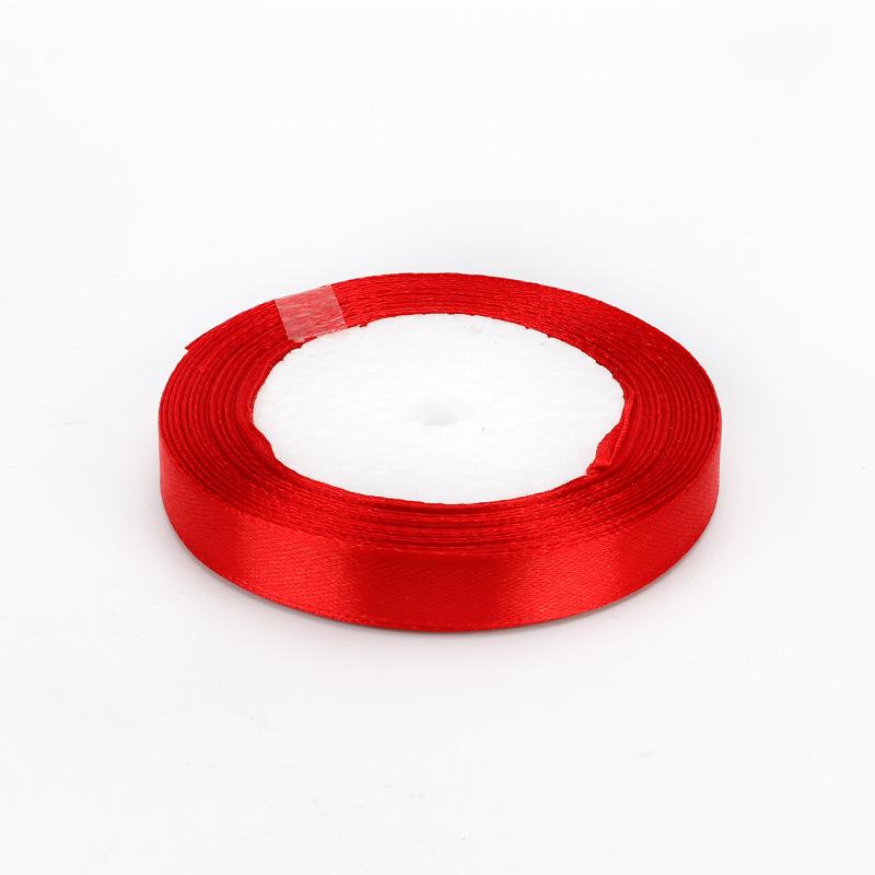 Handmade Bright Red Silk Ribbon for Wedding, Packaging, Cake Decoration, and Car Streamer.