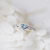 Huitan New Cute Ring With Heart Cubic Zircon Creative Design Women Jewelry Ring Daily Wearable Accessary Ring For Girl