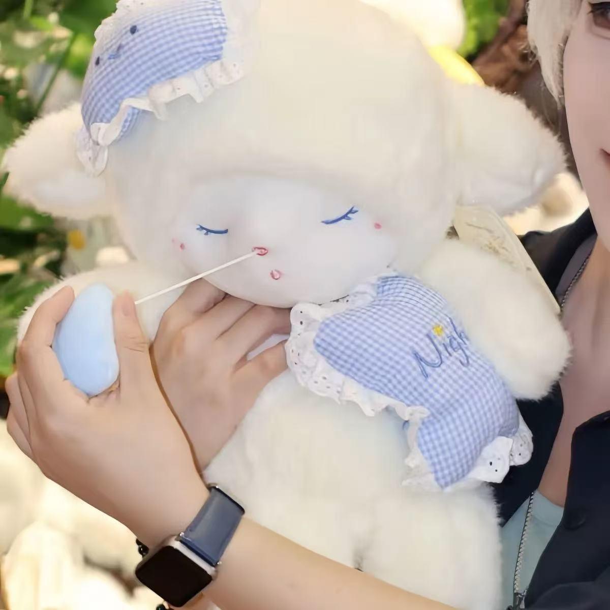 Goodnight Sleepy Lamb Pacifier Plush Doll: Comfort Pillow & Birthday Gift 33cm
