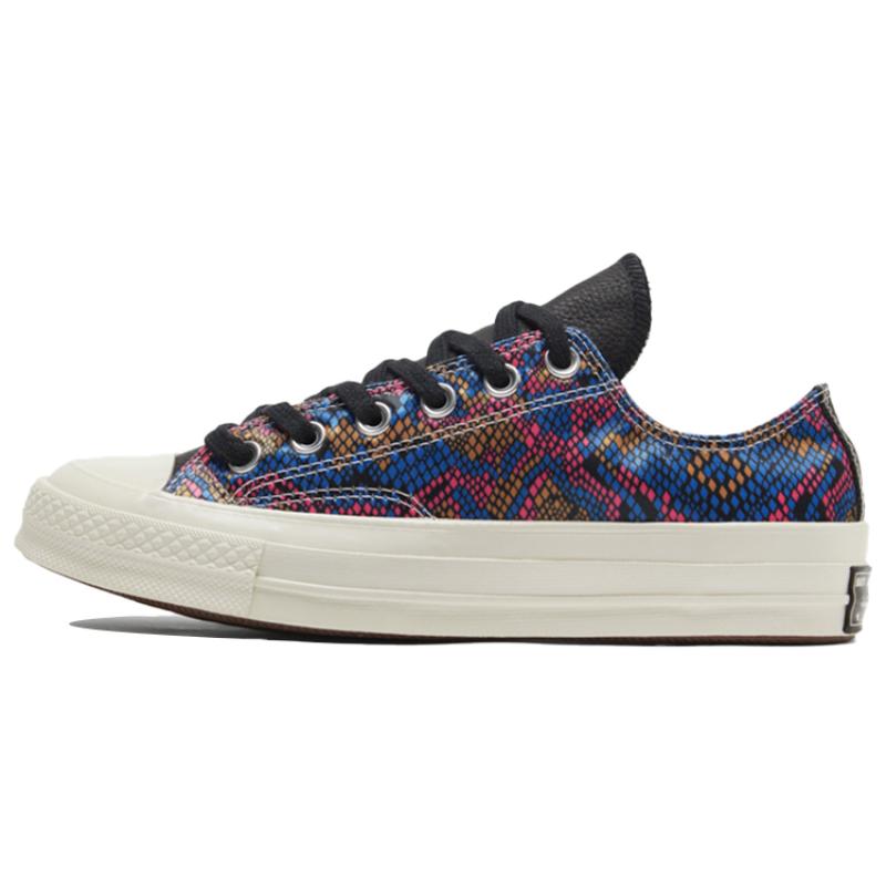 Converse 1970s Chuck Taylor All Star Synthetic Leather Snake Print Non-Slip Abrasion Resistant Low Top Board Shoes Women's Colour