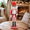 Nutcracker Figures 15 Inch Wooden Collectible Soldier Nutcracker Figurine Christmas Table Centerpiece For Kitchen Dinner Shelf