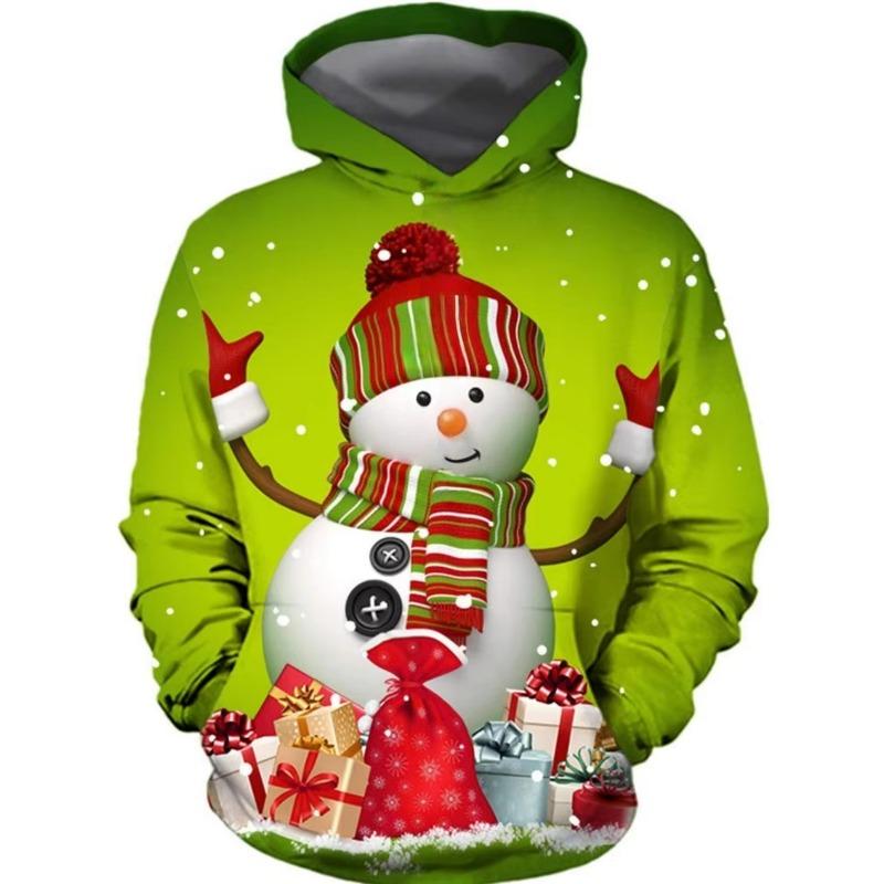 Children's Hoodies Kawaii Santa Claus Graphic Sweatshirt for Kids Loose Casual Pullover Girl Clothes Christmas Gift Children Top