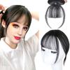 SANKRITYAYAN Damen Front Kopf Haarverlängerung - Clip-On Clip Haarpony Pony Haarteil Dünne Verlängerung Ideal für Party und andere Anlässe (Schwarz 0