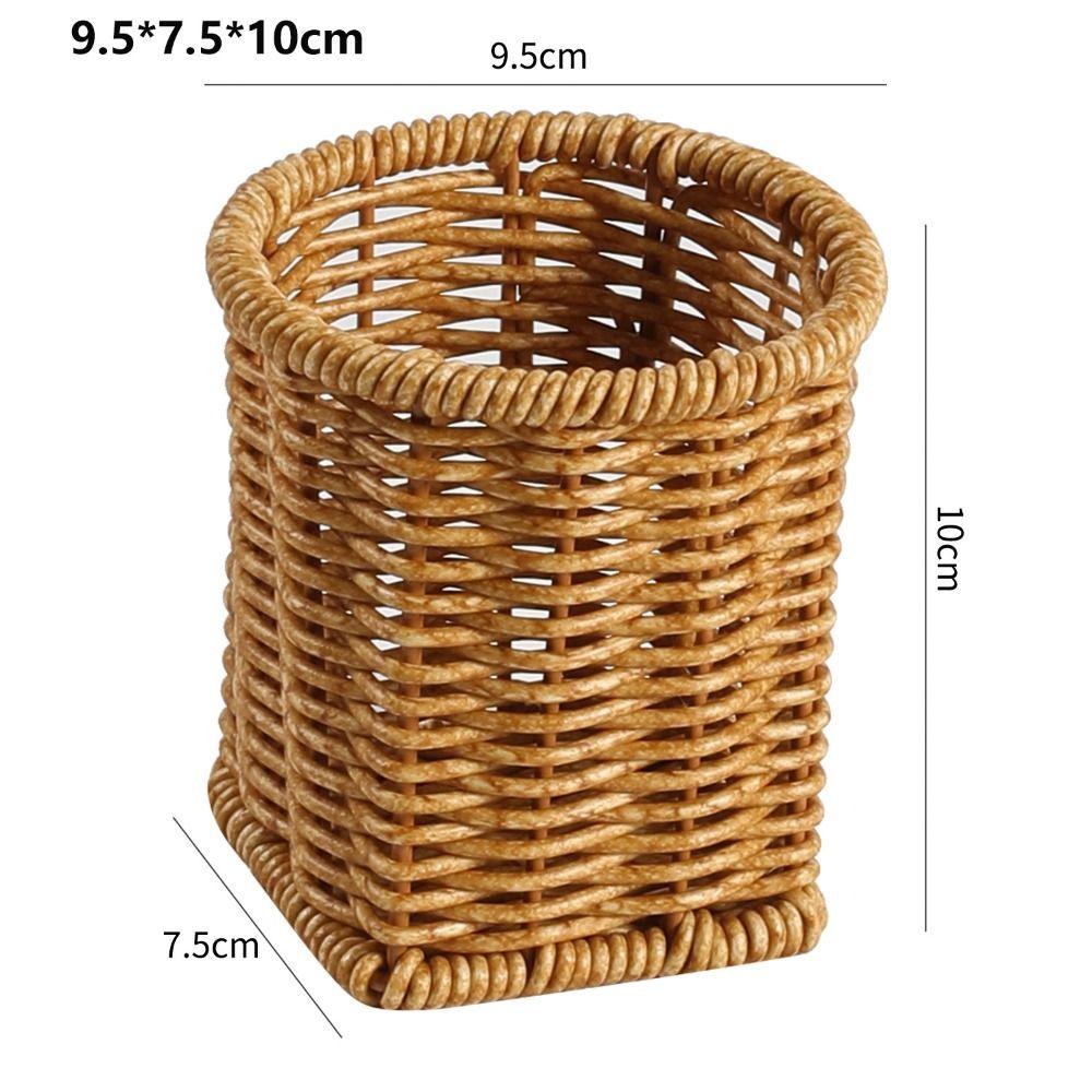 Household Rattan Wicker Basket Restaurant Serving Tabletop Display