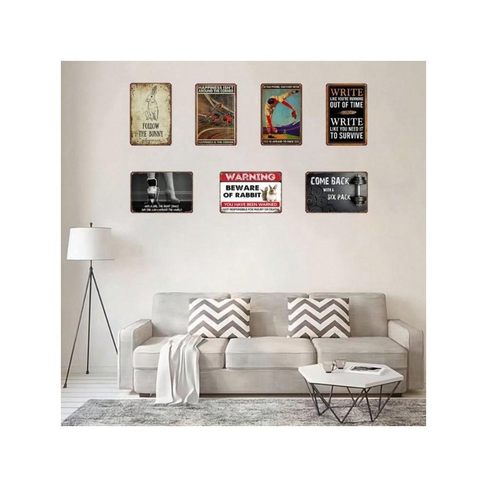 All You Need Is Music Metal Poster Retro Microphone Headphones Wall Art Sign Decor