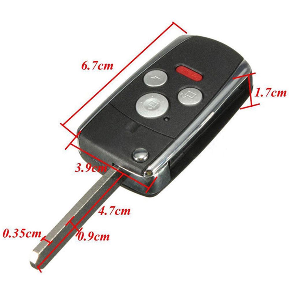 3+1 4 Button Uncut Remote Folding Flip Key Shell Case For Honda Accord Civic CRV