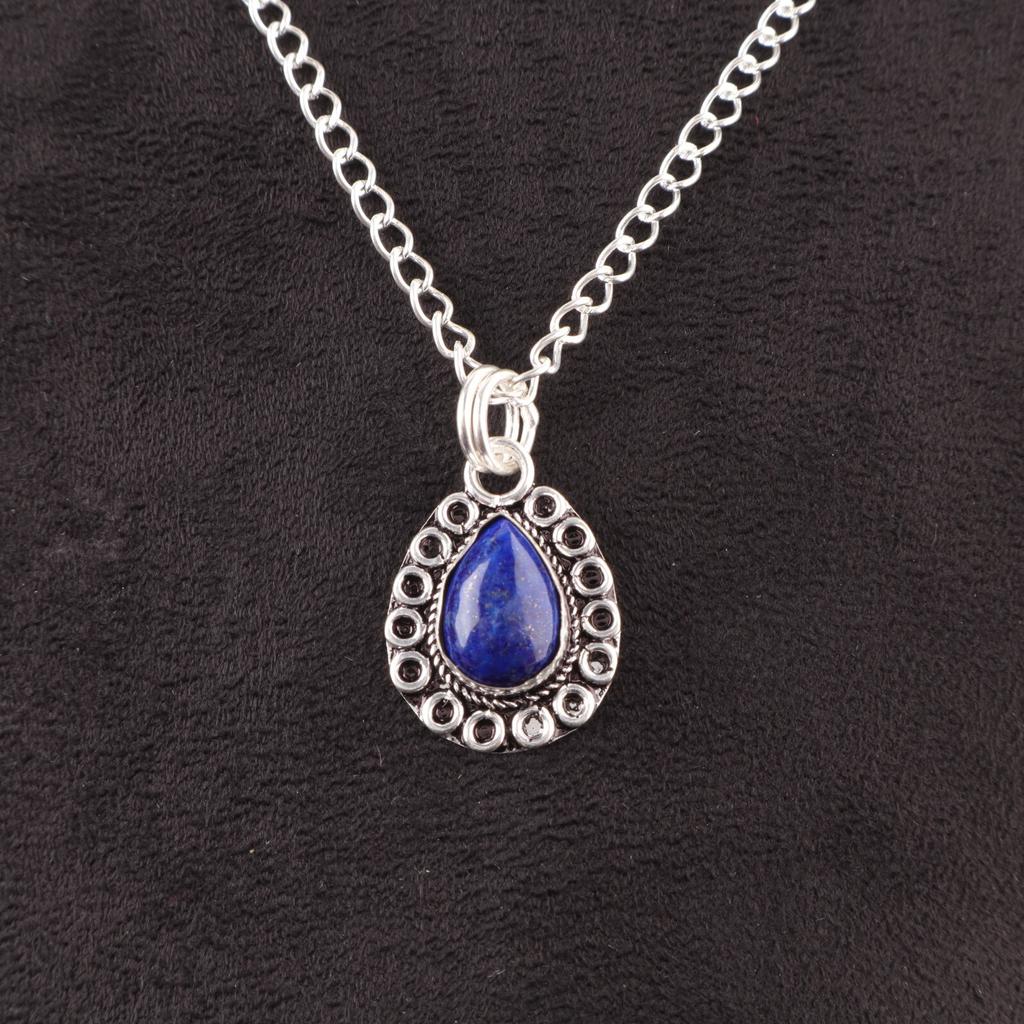 Friendship Day Deal Natural Lapis Lazuli 925 Sterling Silver New Pendant Jewelry PP-26-31