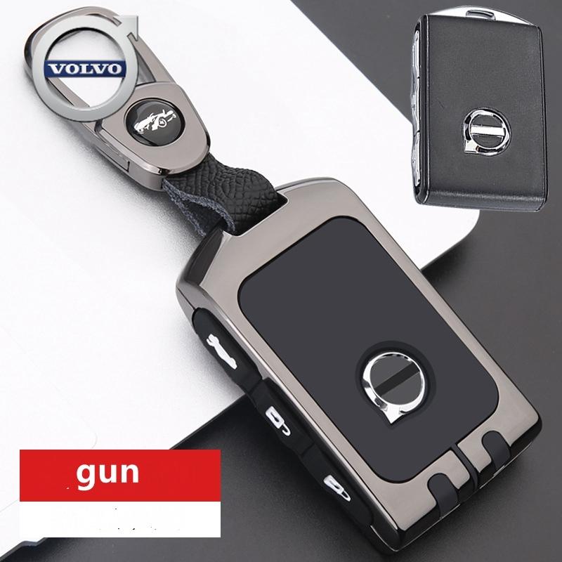 AAJS1 For Volvo Car Zinc Alloy Key Case Holder Cover Shell For Volvo XC40 XC60 S90 XC90 V90 2017 2018 T5 T6 T8 Fob Smart Key Protectio