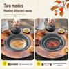 Portable Electric & Carbon Dual-Use Stove with Fire Pit Set for Outdoor Courtyard and Home Use, Foldable Design