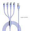 4.9ft/150cm USB to 1x Micro USB & 3x Type-C Charge Cord Durable TPE Charging Cable for Reliable and Long-Lasting Use