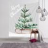 Nordic Christmas Tapestry Watercolor Christmas Tree Print Bedside Hanging Cloth Bedroom Background Cloth