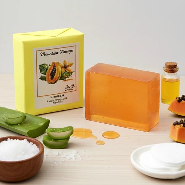RSINC Mountain Papaya Bath Soap Bars Combo Pack with Papaya Extract – Refreshing Fragrance, Smooth Skin, All Skin Types, 2x100g.