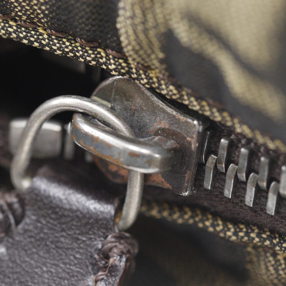 Fendi Zucca Shoulder Bag One Belt Brown Nylon Canvas Women Used