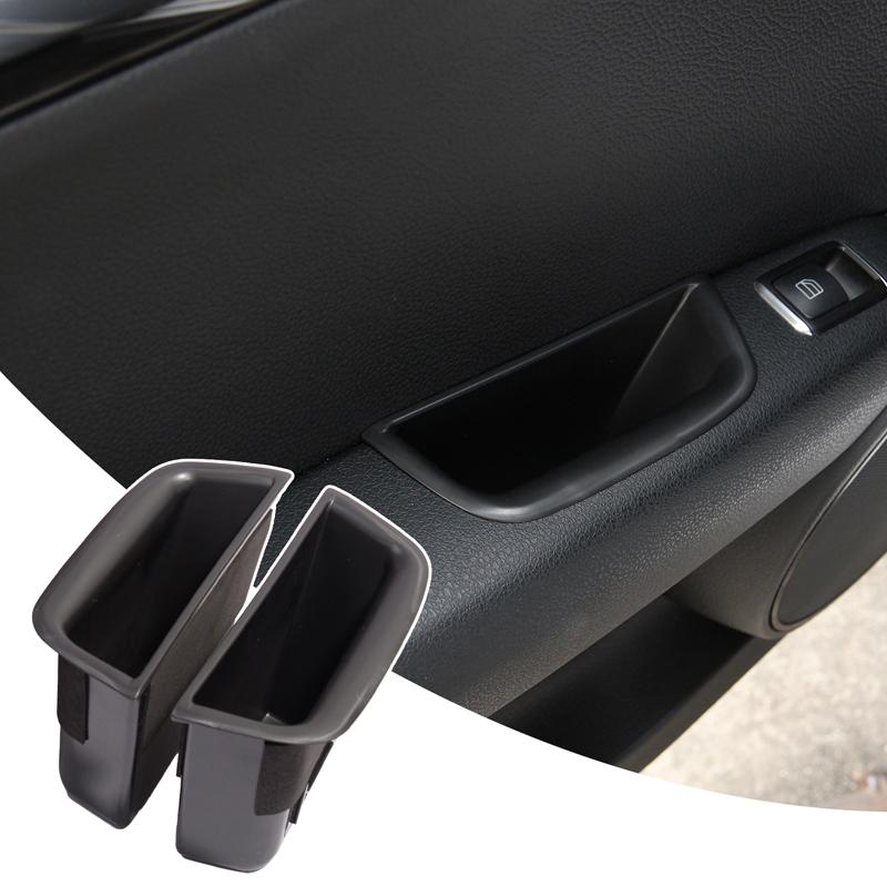 Rear Door Storage Barrel Container Tray Car Door Storage Box Door Handle Insert Organizer For Benz C Class W204 S204 2008-2014