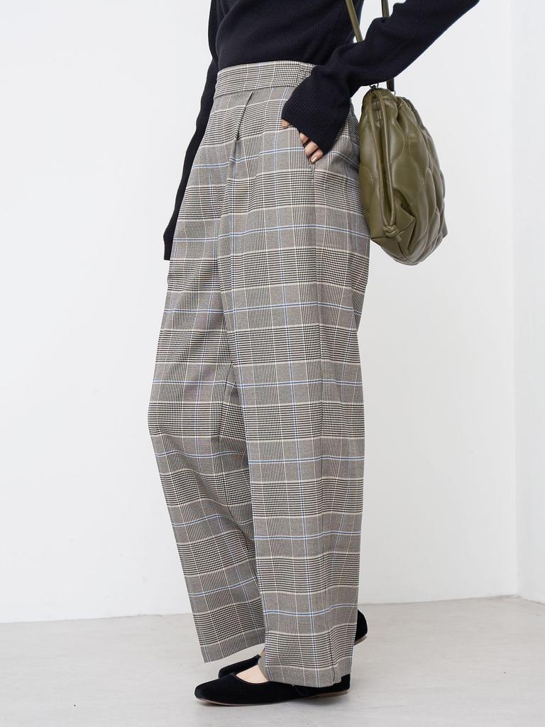 Cohen Classic Easy Beauty Check Wide Pants (Web-Exclusive Sizes Available) 76406000020 1550 MD.GRAY (15) M