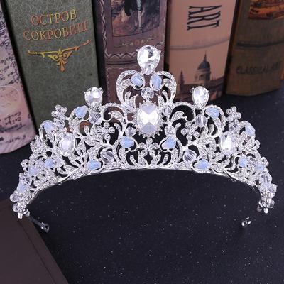 Tiara de noiva princesa coroa artesanal acessórios de casamento nova coreana cristal diamante coroa faixa de cabeça