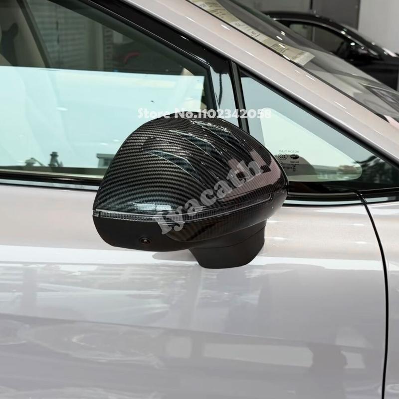 For MG 4 MG4 EV 2025 2026 ABS carbonfiber black Exterior door handle bowl cover  charge panle rearview mirror cover Accessories