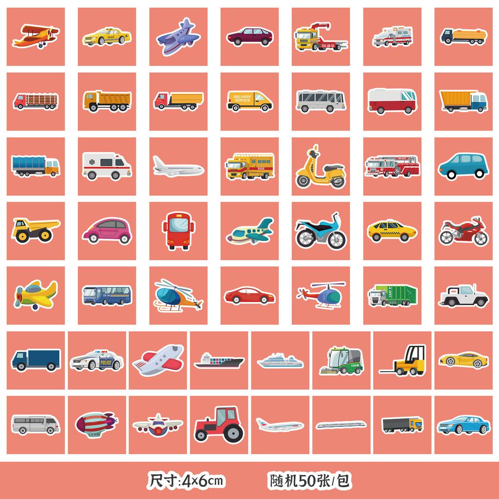 50 Pictures of Non-repeat Cute Style Graffiti Stickers Mobile Guitar Decoration Waterproof Stickers Children DIY Hand Account Stickers