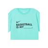 Nike Letter Print American Style Loose Fit Short Sleeve T-Shirt for Men in Green