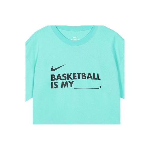 Nike Letter Print American Style Loose Fit Short Sleeve T-Shirt for Men in Green