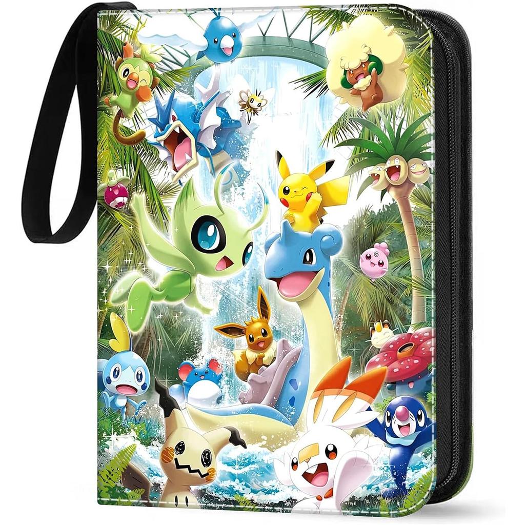 Card Album 4 Compartments 400 Slots 50 Pages 24x18x5cm Multicolor Wear Resistant Waterproof