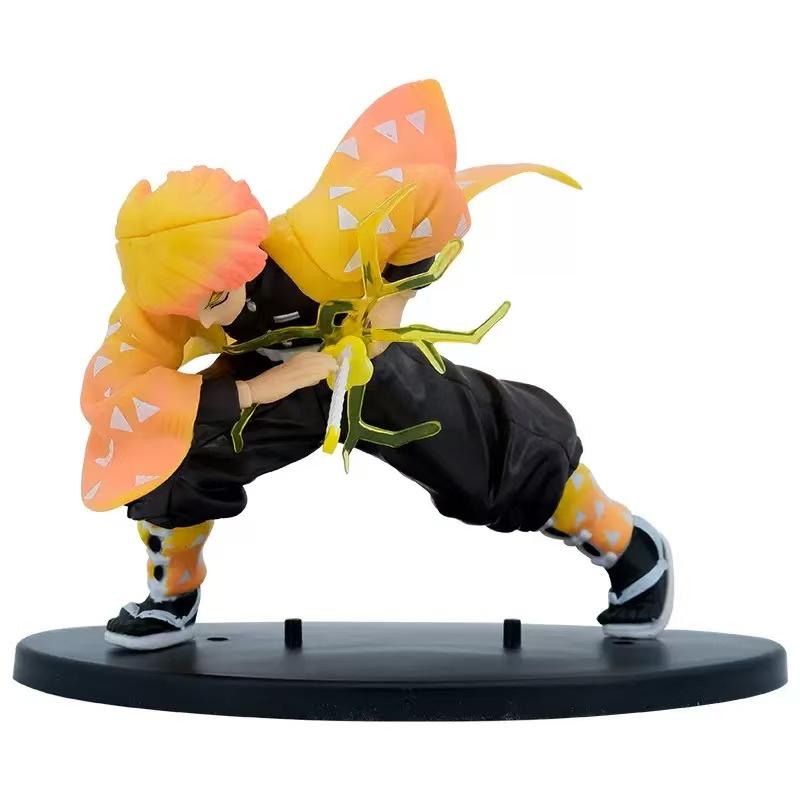 Hot Demon Slayer Anime Figure Tanjirou Agatsuma Zenitsu Kyoujurou Anime Model Action Figure PVC Collection Toy for Kids Gift