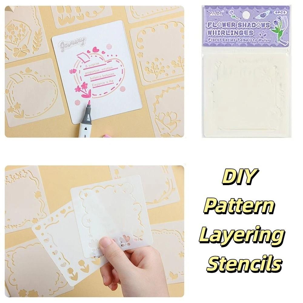 DIY Craft DIY Pattern Layering Stencils Copying Stencils Drawing Stencil Set  Scrapbooking