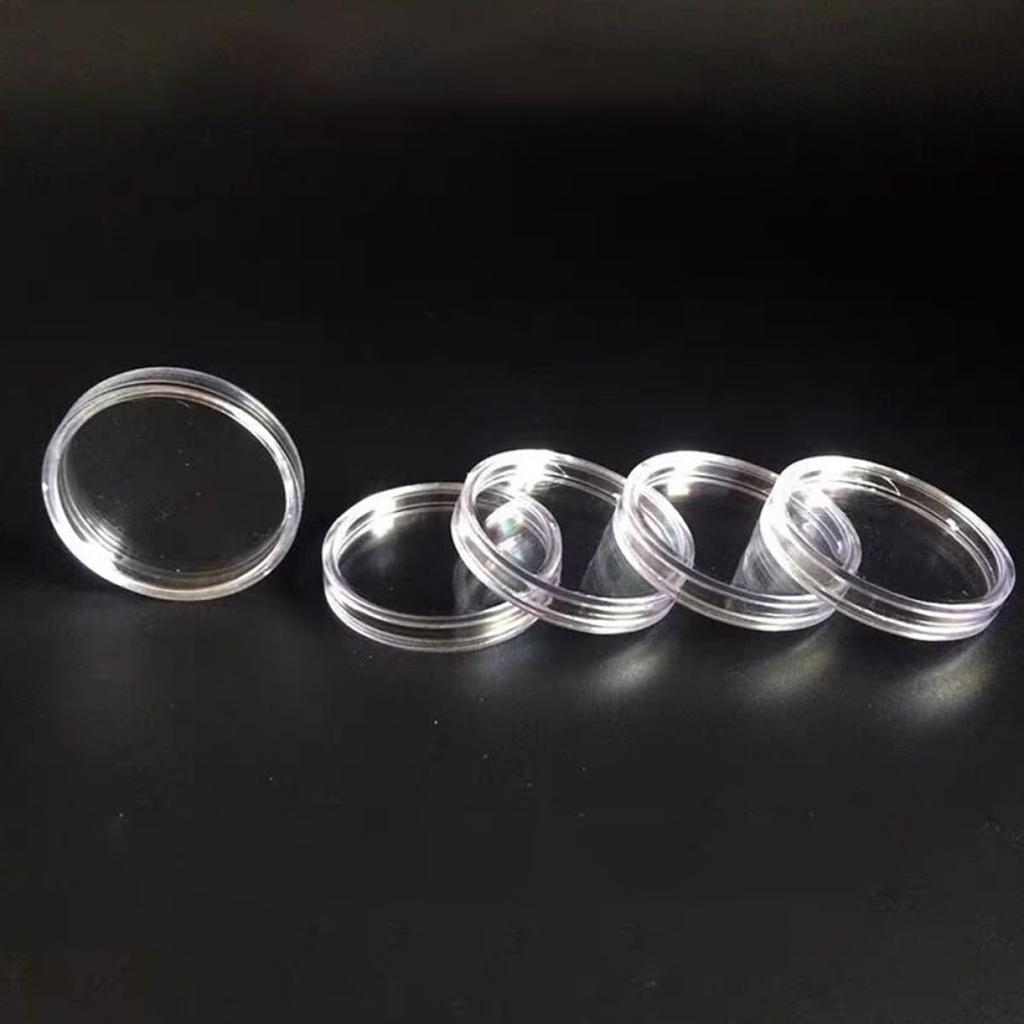 Coin Capsules: 100 Pcs 25mm Portable Case - Secure Transparent Storage Box for Coin Collectors Organizer