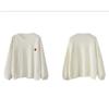 Sweater Girl Student Korean Loose Winter and Autumn Fruit Embroidery Pullover Sweater Female Candy Color Sweater