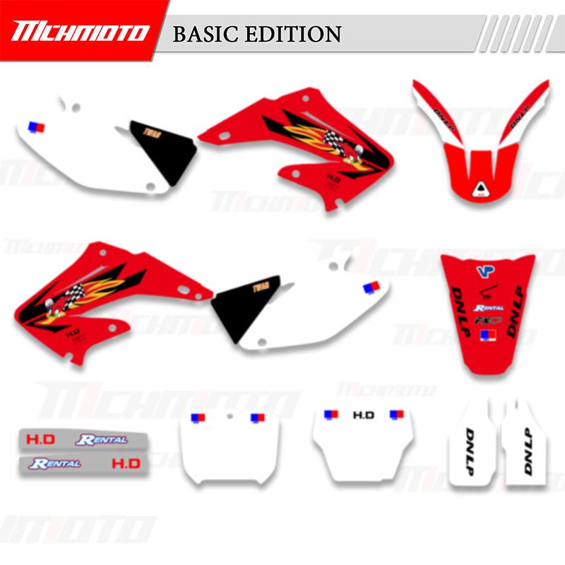 MCHMFG Motorcycle Graphics Decals Stickers Kits For HONDA CR125 CR250 CR 125 CR 250 2002-2012  Number Name  Stickers