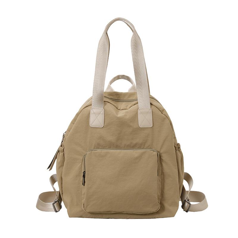 Schoolbag Women's Simple Versatile Shoulder Portable Large Capacity Backpack New Nylon Multifunctional Backpack