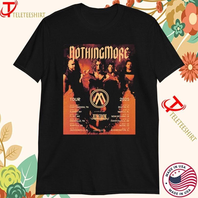 Nothing More Event Tour 2026 Schedule Cities Tour Guest Kingdom Collapse T-shirt XXXXL
