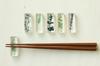 Toumei Pressed Flower B Chopstick Set of In Wooden Box Rests, 5,
