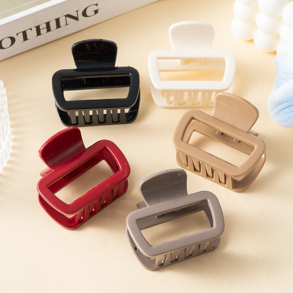 Korea Soft Silicone Square Hair Claw Grabs 6.2CM Small Hair Clips Durable Hairpins Hair Accessories for Women Girl Barrettes