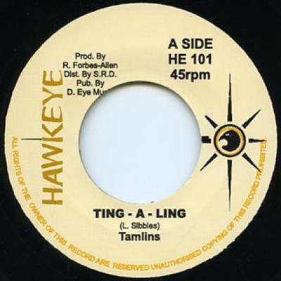 7inch Record TAMLINS - Ting A Ling / On Line HE101 Hawkeye UK 1978 UK Reggae, Ska & Dub