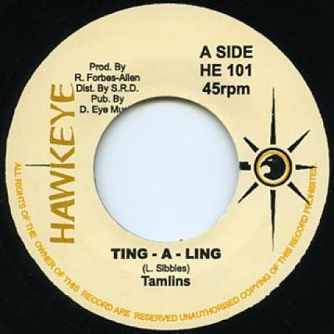 

7-дюймовая пластинка TAMLINS - Ting A Ling / On Line HE101 Hawkeye UK 1978 UK Регги, Ска и Даб