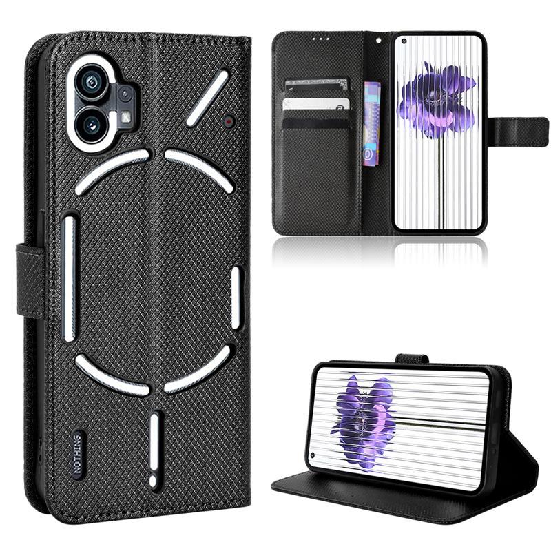 

Флип-чехол для Nothing Phone1/Nothing Phone 1 кожаный чехол [Flip Vintage Leather] ударопрочный прочный ретро-чехол для телефона Nothing Phone 1/Phone1 чёрный