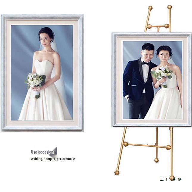European-Style Wrought Iron Easel Floor Stand for Photos and Posters